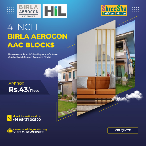 4 Inch Birla Aerocon AAC Blocks